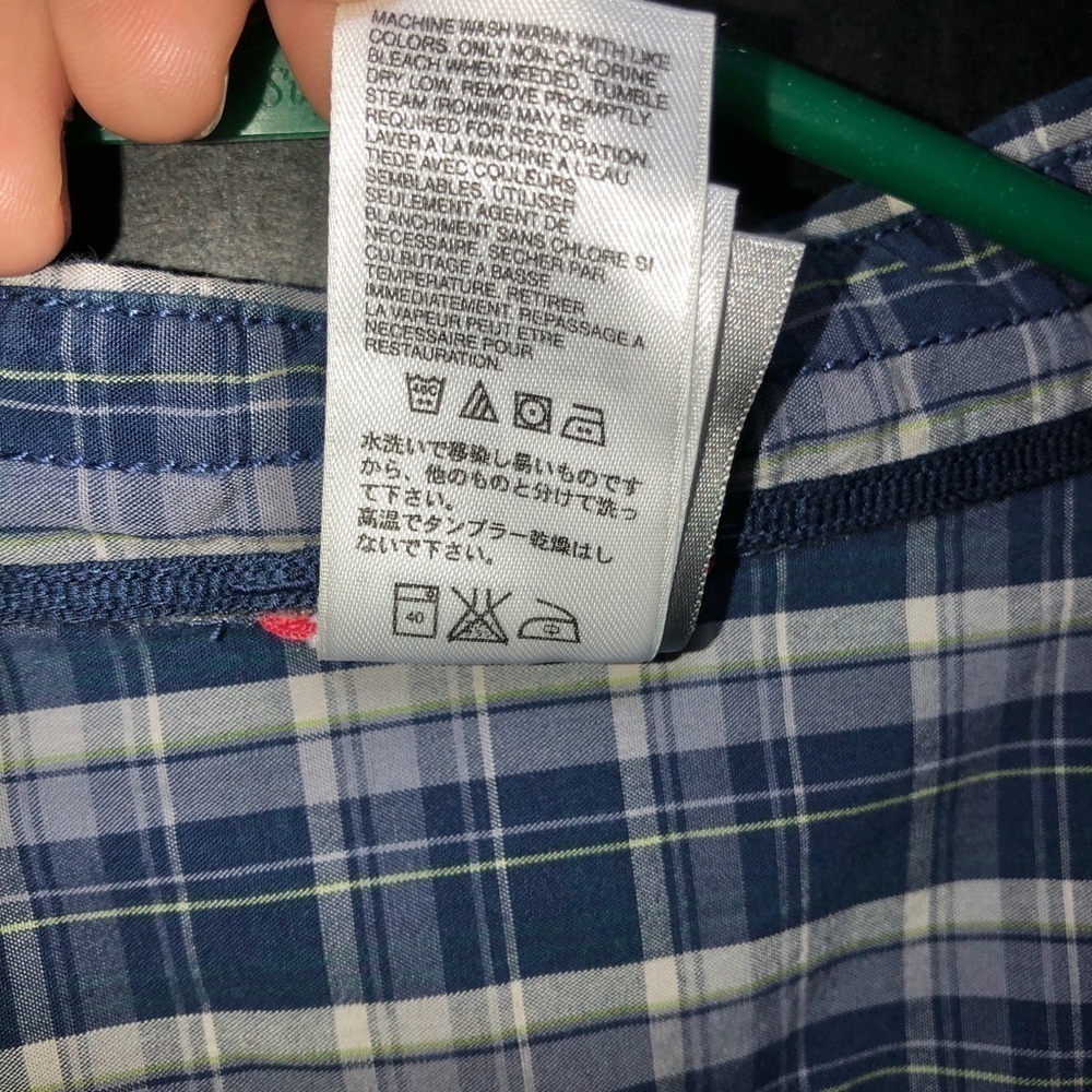🪽The North Face Classic Blue Plaid Long Sleeve Button Down Shirt - Picture 14 of 15